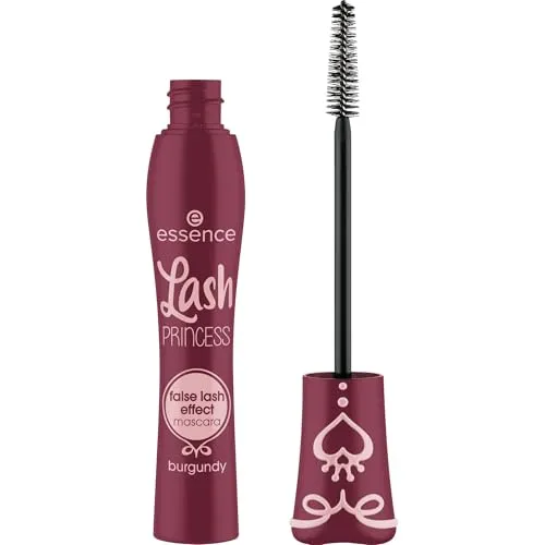 essence Lash PRINCESS false lash effect mascara burgundy, Rot, volumengebend, Falsche Wimpern-Effekt, definierend, vegan, ohne Mikroplastikpartikel, Nanopartikel frei, ohne Parfüm, 1er Pack (12ml)