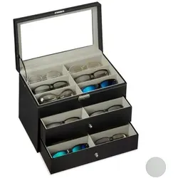Brillenbox - Brillenaufbewahrungsbox für Ihre Brille - Praktische Brillenetuis in verschiedenen Farben, ideal zum Schutz und zur Aufbewahrung Ihrer Brille. Mit einer Breite von 33,5 cm bietet sie ausreichend Platz.