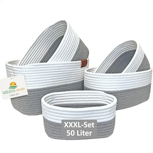 WIESEN.design Aufbewahrungskorb XXXL Korb Set MIRA 50L von WIESEN.design