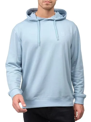 Indicode Herren Simpson Sweatshirt mit Kapuze | Hoodie Kapuzenpullover für Männer Blue Wave, M