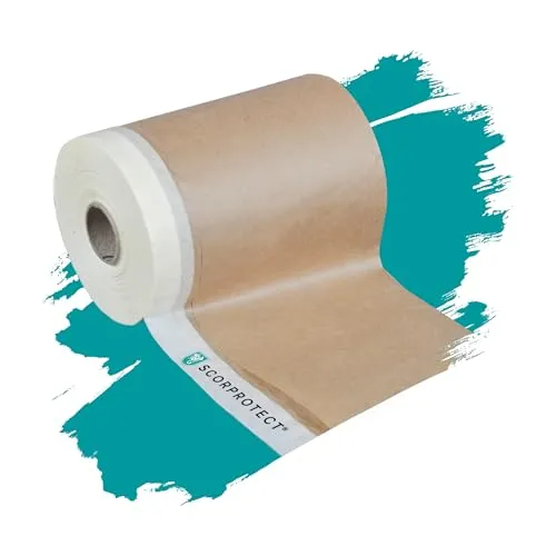Scorprotect Abdeckpapier mit Kreppband (30 cm x 20 m)