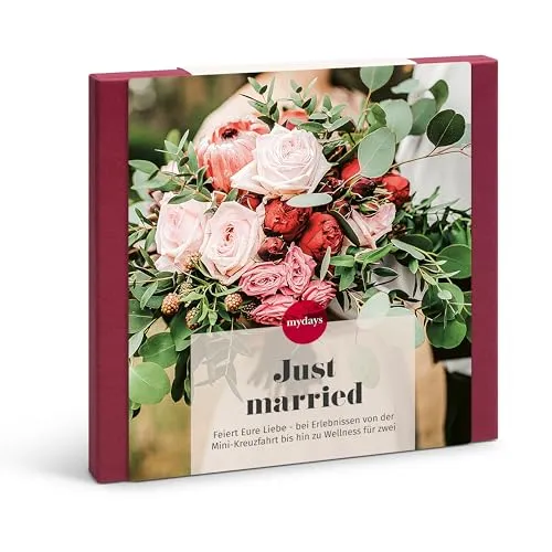 mydays Geschenkbox Just Married, Hochzeitsgeschenk für 2 Personen, freie Erlebnis-Auswahl an ca. 419 Orten