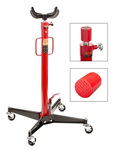 Getriebeheber 500KG Motorheber hydraulik | Arbeitshöhe: 112cm - 188cm | stufenlos regulierbar | 4 kugelgelagerte Lenkrollen | Spannweite 33cm | hydraulisch + Rund Adapter