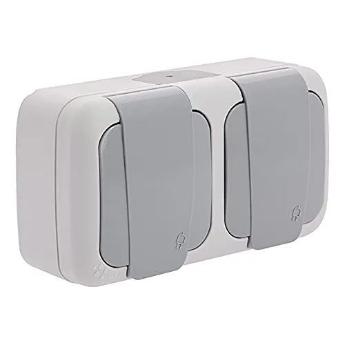 Wasserdichter Doppelstecker 2P + T, grau von Siemens