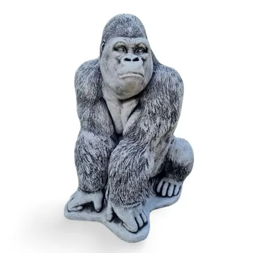 gartendekoparadies.de Gartenfigur AFFE Gorilla, H. 55 cm - Figuren aus frostfestem Material, ideal für die Gestaltung von Gärten und Terrassen. Dieser beeindruckende Gorilla bringt exotisches Flair in Ihren Außenbereich.