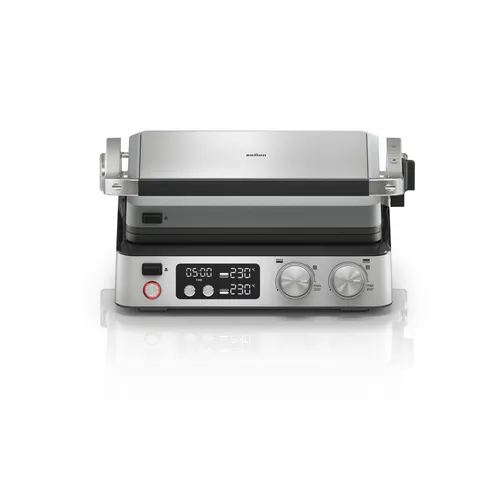 Elektrogrill Braun MultiGrill 7 CG 7044 - Edelstahl, 2000 W Leistung für perfekte Grillergebnisse, ideal für bis zu 6 Personen