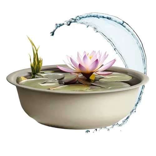 Spetebo Mini Gartenteich rund beige