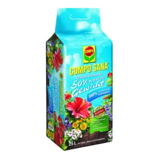 COMPO SANA Blumenerde 40 l, 50% weniger Gewicht von COMPO