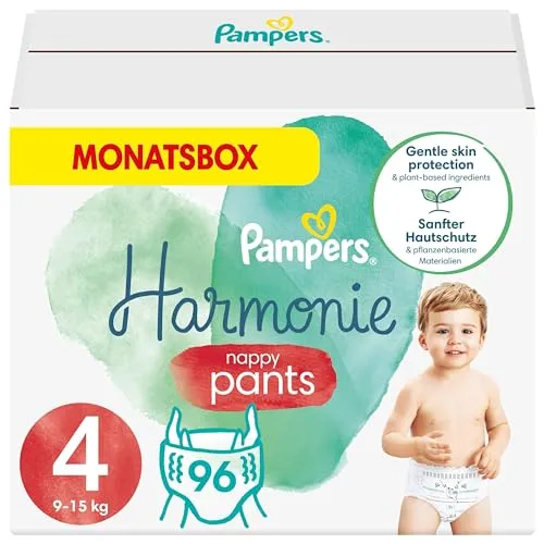 Pampers Baby Windeln Pants Größe 4 (9kg-15kg) Harmonie, 96 Höschenwindeln Alte Version