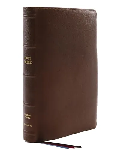 Produktbild KJV Holy Bible: Giant Print with 53,000 Cross References, Brown Premium Goatskin Leather, Premier Collection, Comfort Print: King James Version