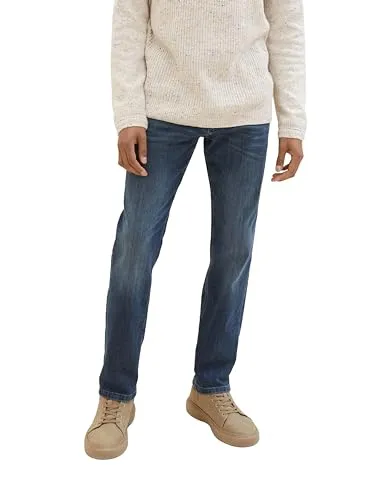 TOM TAILOR Marvin Straight Fit Jeans - Moderne Jeans im Five-Pocket-Style, aus umweltschonendem Lyocell, mit normaler Leibhöhe und geradem Bein für perfekten Tragekomfort.