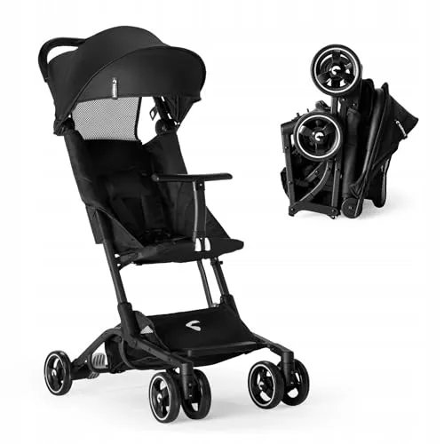 Kidnort Snopetrel Compact Pushchair 22 kg with Accessories Handy Black (Schwarz)