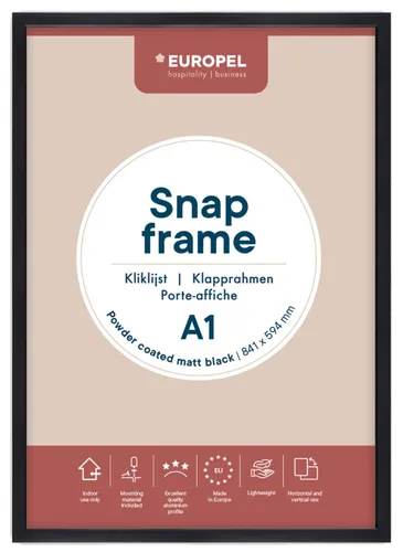 EUROPEL Plakatrahmen Premium+, DIN A4, schwarz