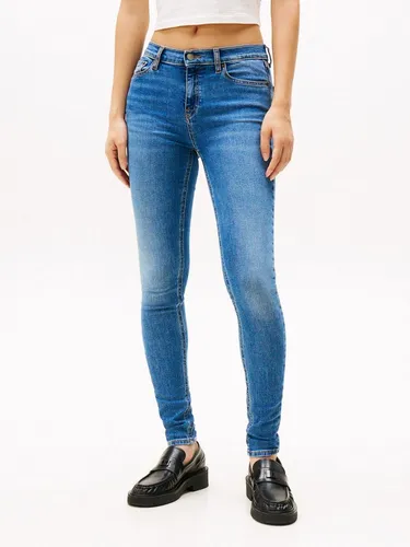 Tommy Jeans Skinny-fit-Jeans NORA MR SKNY AH1280 - Jeans in Skinny Fit mit Logo-Badge, aus elastischem Denim für optimalen Tragekomfort - ideal für einen lässigen Look.