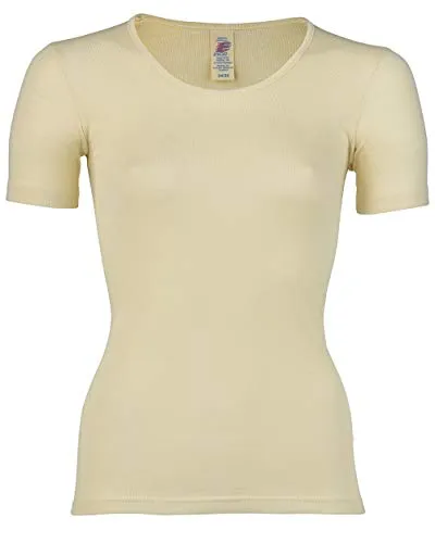 Engel Damen Kurzarm Unterhemd, Natur, 34/36