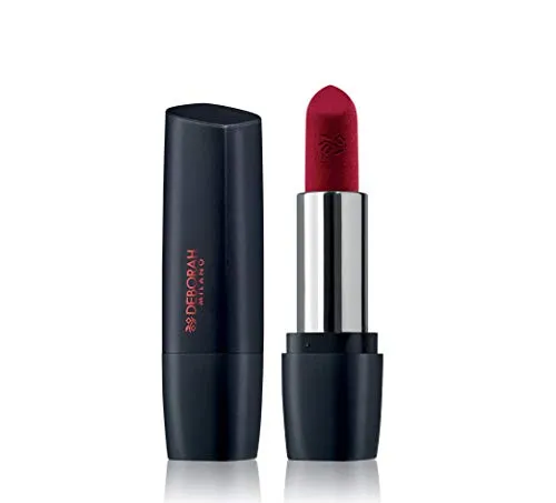 Deborah Milano Red Mat Lippenstift Matte mit Kollagen und Hyaluronsäure, 5 Deep Red, pflegende und erweichende Wirkung, spendet intensive und lange Lippen, 4,5 g