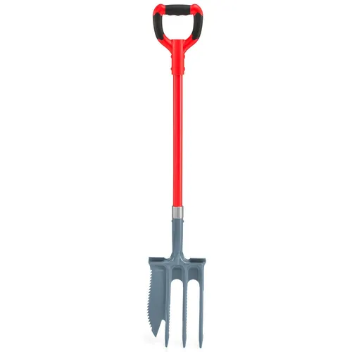 Spatengabel mit Wurzelsäge 114cm – Gartensgabel für effizientes Arbeiten - Ideal zum Auflockern und Umgraben, ausgestattet mit Sägezähnen für einfaches Schneiden. Antirutsch-Griff sorgt für sicheren Halt. Robuste Materialien garantieren Langlebigkeit.