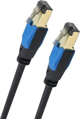 Oehlbach D1C19355 RJ45 Netzwerkkabel CAT 8.1 5m - Netzwerkkabel mit bis zu 40 GBit/s für blitzschnelle Ethernetverbindungen. Ideal für Gaming und mehr, 100% abwärtskompatibel und mit vergoldeten Steckern für optimale Performance.