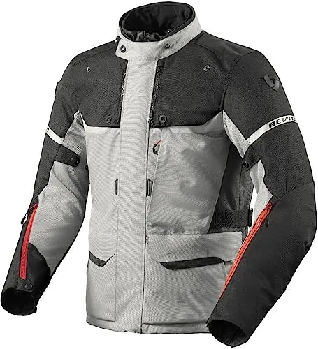 Revit Outback 4 H2O Motorrad Textiljacke (Silver/Black,L)