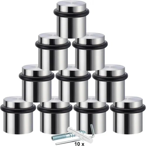 X PLURI Premium Türstopper Boden Edelstahl  Bodentürstopper [10er Set] 10