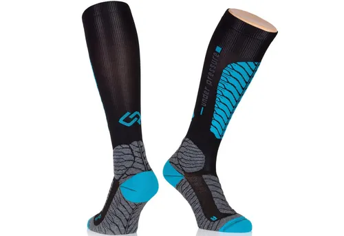 Ski Kompressionsstrumpf 'under pressure' Ice Touring (18-21mmHg) - Kompressionsstrümpfe für Wintersportler, entwickelt für bessere Durchblutung und schnellere Regeneration. Ideal für Ski- und Snowboardtouren, aus hochwertigen Natur- und Hightech-Fasern.