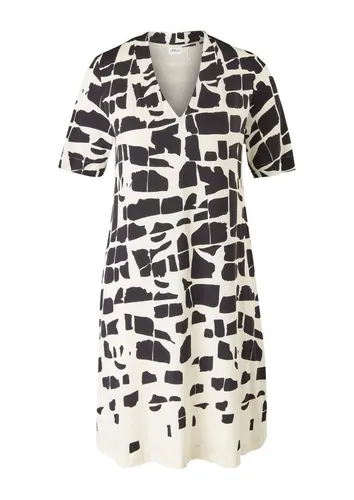 s.Oliver BLACK LABEL Minikleid - Elegantes Minikleid mit modernem Allover-Print, ideal für besondere Anlässe oder den Alltag.