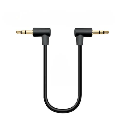Aukson R45 3.5mm Klinke Stereo Audio Adapter, 90° Abgewinkelt, 20cm Kabel, Kompatibel mit Auto-Audiosystemen, TV, Lautsprechern, Handys und Kopfhörern