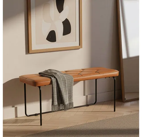 HOME DELUXE Bank GINO, Retrobank in edler Lederoptik von Home Deluxe