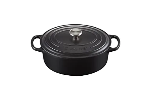 LE CREUSET Bräter Oval 29cm Schwarz SIGNATURE in schwarz von Le Creuset