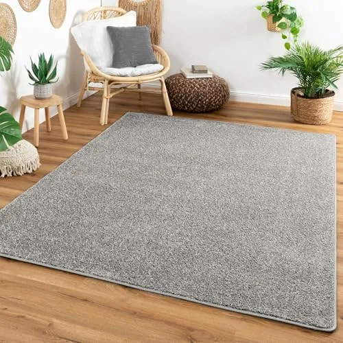 Steffensmeier Kurzflor Teppich Cambridge, Grau, 100x200 cm von Steffensmeier