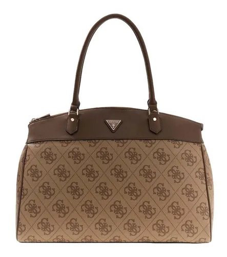 Guess Berta Schultertasche 34 cm braun TAS054055 - Elegante Schultertasche für die moderne Frau, ausgestattet mit praktischem Reißverschlussfach und zusätzlichen Außentaschen. Hochwertiges Polyurethan sorgt für Haltbarkeit und Stil.
