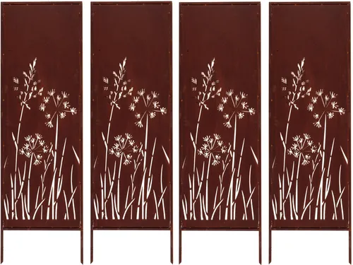 4x Sichtschutz Metall 160 cm x 50 cm von Kapaga