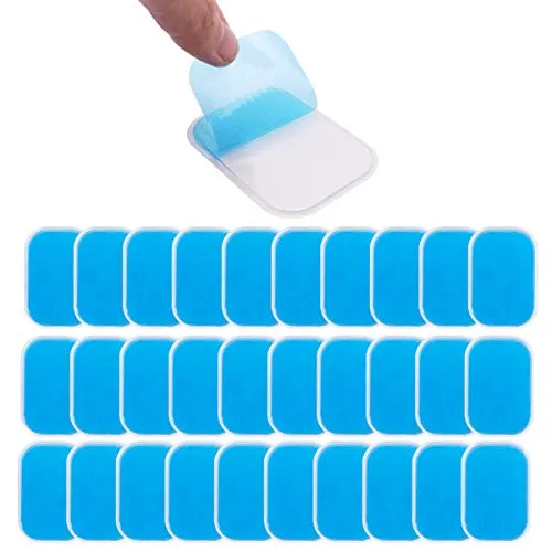 C100AE 60 Stück EMS Gel Pad,Gels Pad für EMS Bauchmuskeltrainer Elektrische Muskelstimulation, Abs Trainer Ersatz Gel Blatt Ersatz Pad,Selbsthaftenden Hydrogel Elektroden Pads für Beurer Tens Gerät