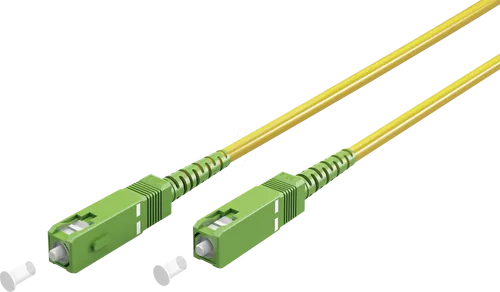 GOOBAY 59639 - Simplex LWL Patchkabel, SC-APC (8°)<>SC-APC (8°),gelb, 2.0 m