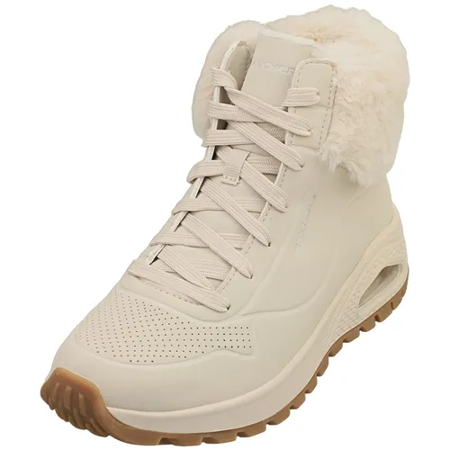 Skechers Damen Uno Rugged Fall Air Stiefelette, weiß, 37 EU - Wanderschuhe aus synthetischem Leder, mit bequemem Air-Cooled Memory Foam für optimalen Tragekomfort bei Outdoor-Abenteuern.