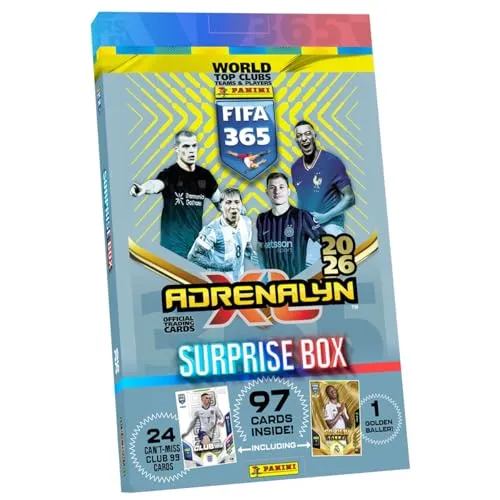 Panini FIFA 365 2026 Adrenalyn XL Adventskalender | Club 99 + Golden Baller - TCG OVP Displays, erlebe die spannende Welt von FIFA 365 mit exklusiven Karten und Überraschungen für Sammler und Fans.