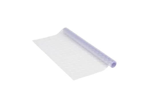 Venilia Fensterfolie statisch Vitrostatic Karo 3D, Sichtschutz Folie, Milchglasfolie, Scheibenfolie, Folie für Duschkabine, Glasdekorfolie, transparent, 45cm x 1,5m, 200µm (Stärke: 0,2mm), 53241