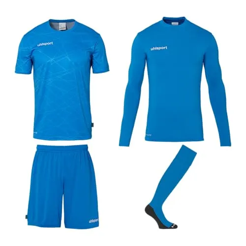 Prediction Torwart Set - Komplettes Fußball-Set für Torhüter - Vielseitiges Torwart-Set aus Shirts, Shorts, Baselayer und Stutzen, gefertigt aus 100% recyceltem Polyester. Ideal für Training und Spiel für Erwachsene und Jugendliche.