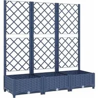 Produktbild vidaXL Pflanzkübel mit Rankgitter Dunkelgrau 120x40x121,5cm