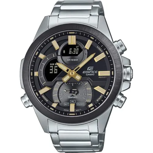 Casio ECB-30DB-1A9EF Herrenuhr Edifice - Bluetooth Chronograph 49mm 10ATM - Chronograph mit Bluetooth-Technologie für Smartphone-Anbindung, wasserdicht bis 10 bar und modernes Design für stilbewusste Herren.