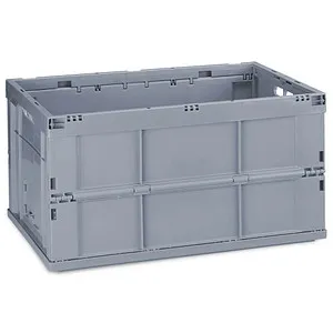 Klappbox Faltbox 60 l - Stapelbare Aufbewahrungslösung - Praktische Aufbewahrungsbox aus robustem Kunststoff, ideal zum Transport und zur Aufbewahrung. Stapelbar und ohne Deckel, perfekt für Ordnung in jedem Raum.