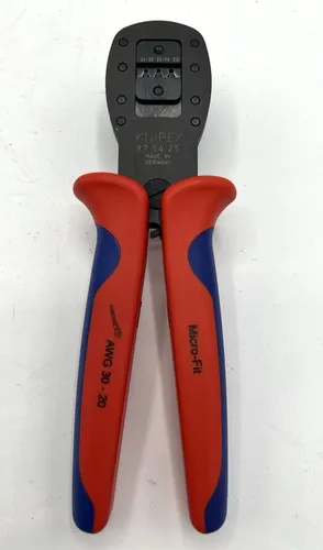 Knipex 97 54 25 Crimpzange Micro-Fit - Crimpzange für lötfreie Verbindungen, präzise Crimpqualität durch Zwangssperre und Positionierhilfe, ideal für Micro-Fit und Miniaturstecker.