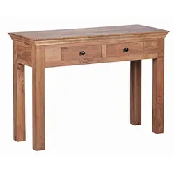 Akazie Konsolentisch Massiv 110 cm mit 2 Schubladen von Wohnling