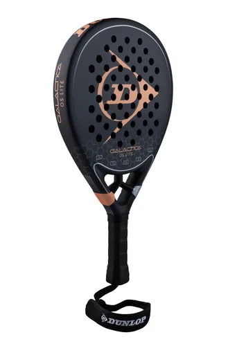 Dunlop Padelschläger Galactica OS Lite (Oversize) 350g - Der Dunlop Galactica OS Lite ist ideal für ambitionierte Einsteiger und fortgeschrittene Spieler. Mit einem vergrößerten Sweetspot und optimalem Handling sorgt er für ein hervorragendes Spielgefühl. Die robuste Konstruktion garantiert Leistung und Stabilität.