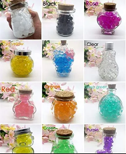 J&J Packung 35 g 12 verschiedene Farben Wasserperlen, Kristall-Gel Terreno Gelatin Perlen für Hochzeit Weihnachten Garten Küche Wohnzimmer