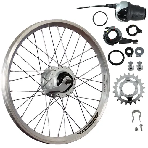 Laufrad 20 Zoll Hinterrad Shimano Nexus Inter 8 SG-C6000 Rücktrittbremse silber