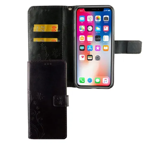 Handyhülle Schutz Case für Apple iPhone XS Cover Tasche Wallet Etui Handyhülle