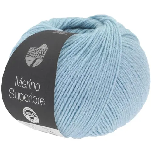 LANA GROSSA Merino Superiore | Pure, extrafeine Merinowolle waschmaschinenfest und filzfrei | Handstrickgarn aus 100% Schurwolle (Merino extrafein) | 50g Wolle zum Stricken & Häkeln | 180m Garn FB24
