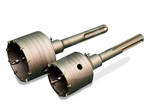 Schlagbohrkrone Dosenbohrer 80+65mm SDS Max Set - 2-teiliges Bohrer-Set für präzise Durchbrüche in Mauerwerk und Beton; mit extra starken Hartmetall-Schneiden für langlebige Leistung.