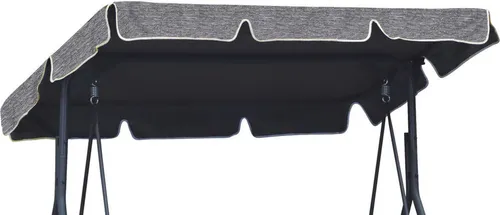 Universal Ersatzdach Gartenschaukel, 200 x 120 cm, Flachs, Hollywoodschaukel Dachbezug, 3 Sitzer, Ersatz Bezug, Sonnendach, Schaukel Dach [101]